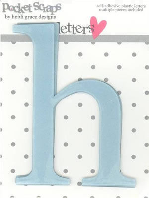 Heidi Grace - Inspire Me - Plastic Alpha Stickers h - 2/pk  (sold in 3's)